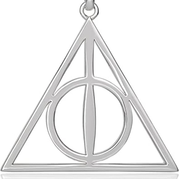 Silver Harry Potter Deathly Hallows Necklace New - Picture 2 of 3